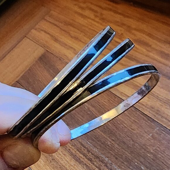 Etsy Black/Gold Bangle Bracelet Set - Picture 14 of 14